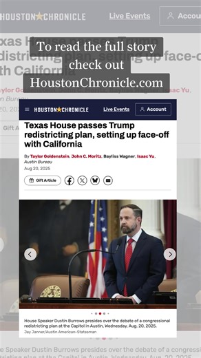6.5K views · 189 reactions | bit.ly/4lW2I6R The Texas House passed a new congressional map Wednesday that stands to boost Republicans’ power in Congress, overcoming weeks of protests from House Democrats who fled the state to stall a vote on the mid-cycle redistricting. | Houston Chronicle | Facebook