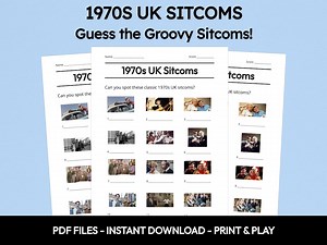 1970s UK Sitcoms Picture Quiz, Printable Trivia (instant Download) - Etsy UK