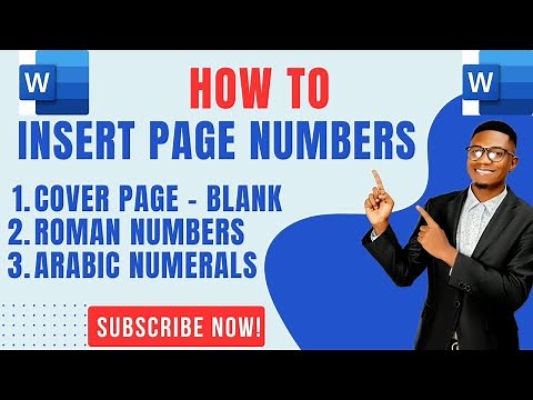 How to Insert Page Numbers in Word | Blank Cover, Roman & Arabic Numbers in Different Sections