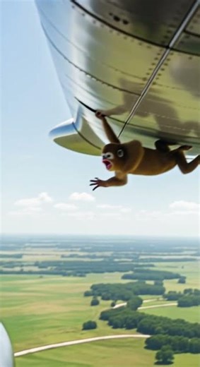 Monkey Clings to the Wing of a Plane… And Survives an Incredible Flight #wildlife #aviation #amazing