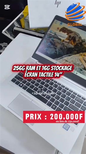 Cet Hp Élitebook Écran tactile vous est fourni avec; ✅ Une sacoche, ✅Une clé USB 3.0 où ✅ Une Souris bluetooth du coup courrez Car le stock est limité. Au prix de 200.000f au lieu de 250.000f pour ce HP core i5, 16g RAM Écran tactile. J'ai Les meilleurs prix. 💫 Characteristics de ce HP : ✅ HP Élitebook 840 G6 de 8th gén Écran tactile ✅ Taille moyenne 14" Très léger et facile à transporter ✅Une capacité de stockage SSD de 256g M2 extensible jusqu'à 1To ✅Une RAM pc4 de 16g RAM extensible jusqu'à 