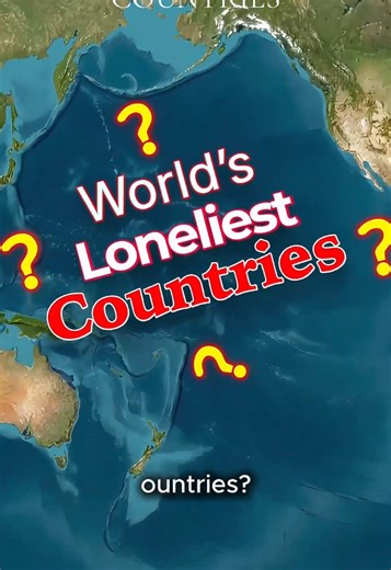 Some countries are so isolated that they sit thousands of kilometers away from their nearest neighbors — cut off by oceans, ice, or emptiness. Here are the top four loneliest nations on Earth. #DidYouKnow #WorldFacts #Geography #IsolatedCountries #LonelyPlaces