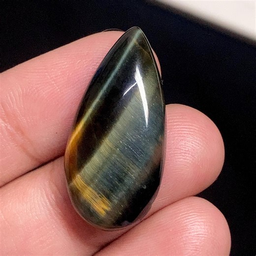 Tiger's Eye Cabochon, Pear Boho Style Gemstone for Handmade Jewelry (27x14x6mm, 16.45crts) - Etsy