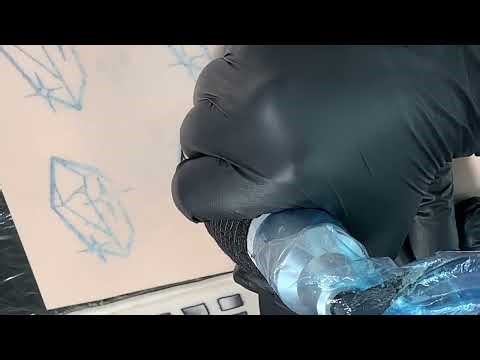 Fake skin CRYSTAL TATTOO time lapse