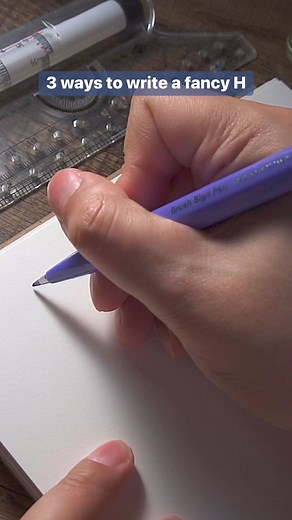 164K views · 2K reactions | 3 ways to write a fancy H #lettering | Made by Edgar | Facebook