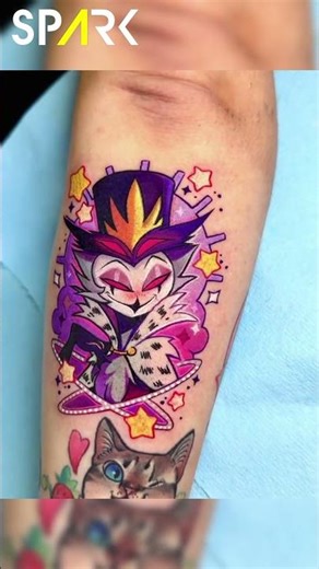 When Purple Takes Control 🎩✨ | Color by SPARK Tattoo Ink
