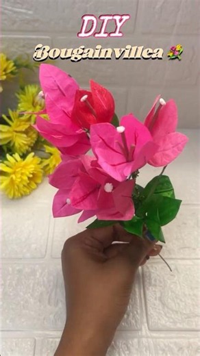 🌸 DIY Realistic Bougainvillea Flowers! #shorts #diy #craft #handmade #homedecor #craftideas