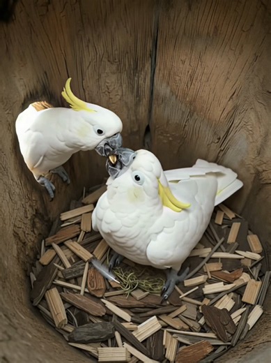 Cockatoo Raises Her Chicks Inside a Hidden Tree Nest #Cockatoo #NestLife #Wildlife #USA