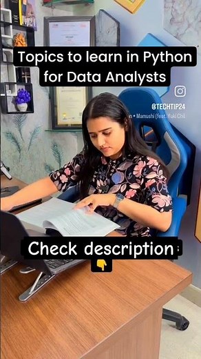 Topics to learn in Python for Data Analysts