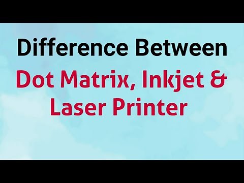 Difference between dot matrix, Inkjet and laser printer | ignou bca mca