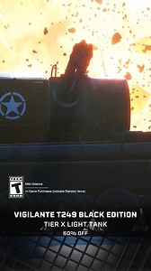 The Vigilante T249 Black Edition is here! Light up the enemy with its 37mm rotary autocannon! #wotmodernarmor #wotconsole #gaming #tanks | World of Tanks Console
