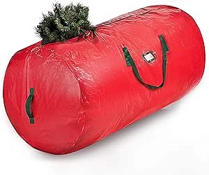 Artificial Christmas Tree Storage Bag - Fits Up to 7.5 Ft Holiday Xmas Disassembled Trees with Durable Reinforced Handles & Dual Zipper - Waterproof Material Protects from Dust, Moisture, & Insects