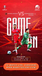 38K views · 138 reactions | Catch all the action of BAN vs HKC LIVE on Rabbithole!  October 9, 2025 (Thursday) ⏰ Kick-off: 8:00 PM  Watch LIVE: www.rabbitholebd.com Packages: Daily – 20 TK | Monthly – 99 TK | Half-Yearly – 499 TK (All charges included) Don’t miss a single moment. Subscribe now and cheer for Bangladesh!  | Rabbitholebd.com | Facebook