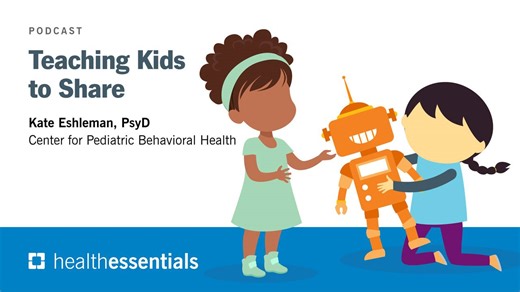 If there’s one word that kids learn early, it’s MINE – which explains why convincing them to share can be so difficult. Help your little one take that developmental step by following tips shared by pediatric psychologist Kate Eshleman in this podcast. https://my.clevelandclinic.org/podcasts/health-essentials/teaching-kids-to-share-with-kate-eshleman Subscribe to our podcast 🎧 Apple Podcasts: https://cle.clinic/podcastIOS Android: https://cle.clinic/Android SoundCloud: https://cle.clinic/soundcl