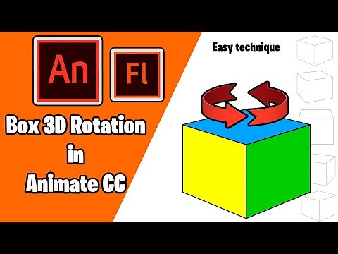 Box 3D Rotation Animation, Frame by Frame Animation, Adobe Animate CC Tutorial