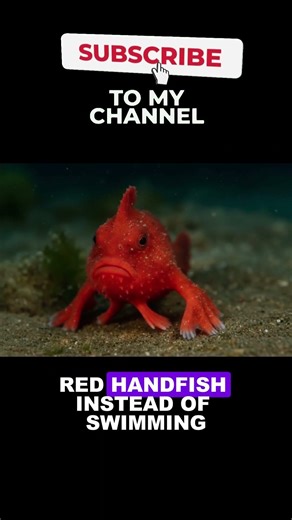 Red Handfish: The Walking Fish of Australia 🐟”#shorts