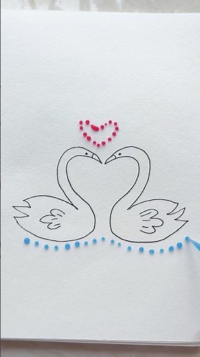 Easy Kids Drawing ✨🎨 Swan 🦢 #kids #kidsdrawing #forkids #amaira #kidsvideo #shorts