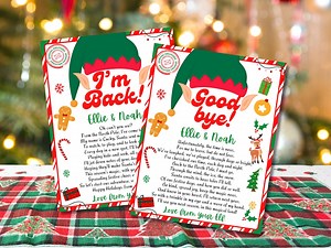 I'm Back Elf on the Shelf Letter Editable Template, Christmas Arrival Welcome Goodbye Return Mail, Canva DIY Printable Instant Download Kids - Etsy