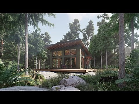 Timber Frame Bunkie Cabin House Plan Tour: The Buckhorn 4133