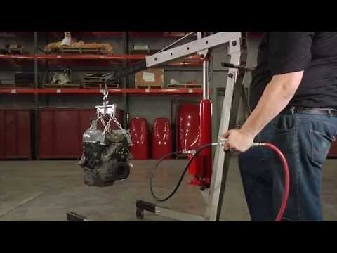 Strongway Air/Hydraulic Long Ram Jack - 8-Ton Capacity, 24 3/16in.42 7/8in. Lift Range