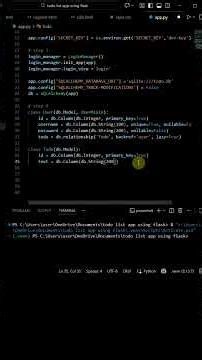 #coding part 18 of creating a Todo list app using flask framework