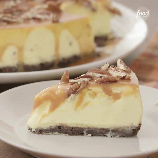 We don't need a holiday to make Pecan-Pie Cheesecake. 🍴🍴 The recipe: https://foodtv.com/2Vfsqav! | Food Network