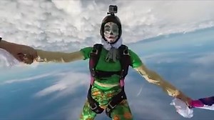 70K views · 2.4K reactions | Video of the Day! Mancino Roberta + fellow skydivers remember the ones they've lost in a spirited skydive dance in Cuautla, Mexico. Festive makeup and wardrobe make this tribute a treat for the eyes. | GoPro | Facebook
