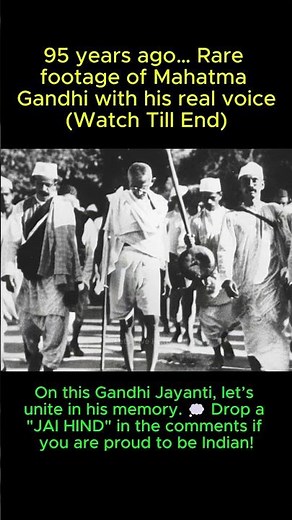 95 Years Ago Rare Footage of Mahatma Gandhi with His Real Voice | Gandhi Jayanti 2025 #shorts