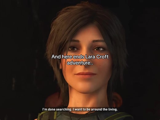 Lara Croft's Emotional Farewell in Tomb Raider