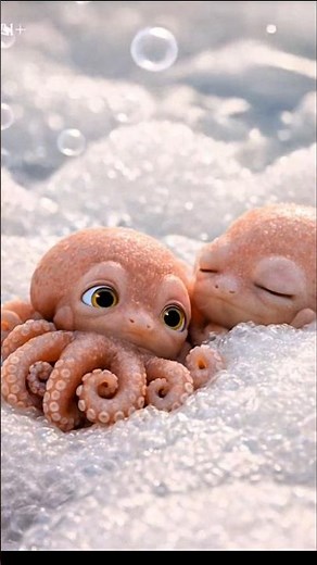 Sleepy Octopus on Sea Foam Bed 🐙🫧