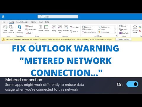 How to Fix Metered Network Warning in Outlook | Metered Network Warning in Outlook | Outlook Error