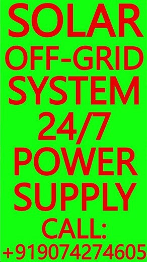 SOLAR OFF-GRID SYSTEM 24/7 POWER SUPPLY- BATTERY, UPS #SolarEnergy #OffGrid #OnGrid #SolarPanel #247