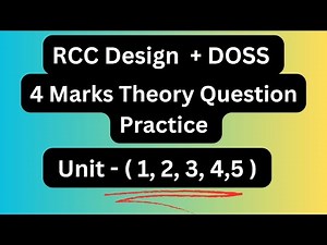 5th Sem Civil II Theory Ques Practice II Unit-01,02,03,04,05 II RCC Beam Design