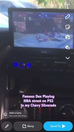 Famous Dex Playing NBA Street on PS2 in my Chevy Silverado #sundayfunday #octane