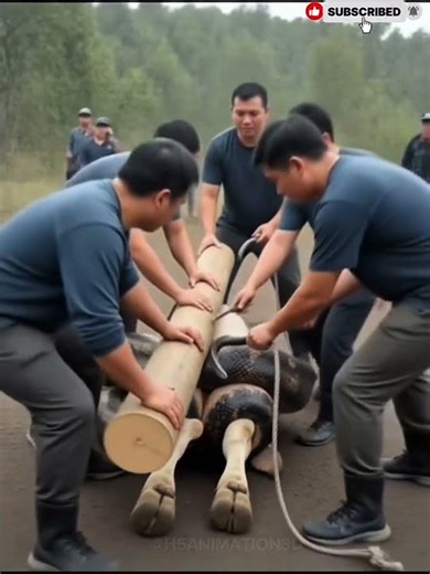 Giant Python Swallows Cow Halfway — Insane Rescue Operation Saves It! 🐍🐄🔥#ai #cow #snack #python