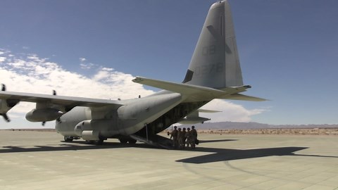 Marines conduct HIMARS night live-fire during SLTE 4-25