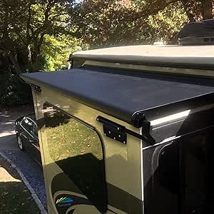 Suncode RV Slide Topper Awning Complete Kit Universal Fit for RV Slide-Out, Slide Out Protection for RVs, Campers & Travel Trailers – Black, 9'1"(8'7"Fabric)