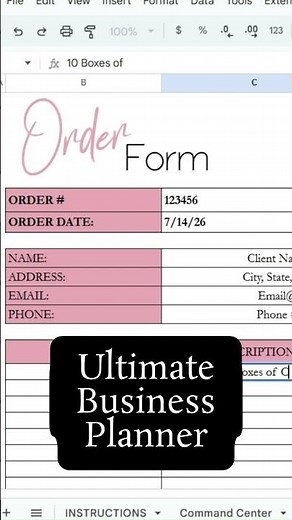 Business Planner Bundle - Google Sheets and Excel Spreadsheet Template - Small Business Management