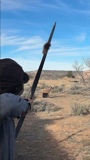 POV You're About To Send An Arrow Downrange. #outdoors #archery #longbow #traditionalarchery