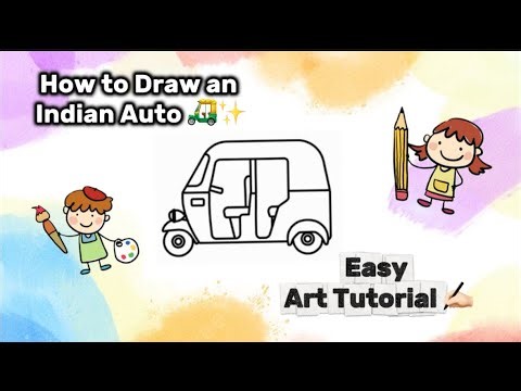 How to Draw an Indian Auto 🛺✨ || Easy Art Tutorial ✍🏻