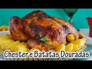 CHESTER COM BATATAS DOURADAS I Receitas e Temperos