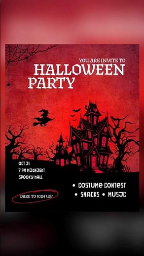 Halloween Poster Design in Canva 🎃 #canva #halloween #canvatutorial