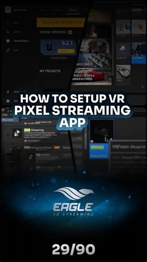 How to Setup VR Pixel Streaming App #3dvisualization #unrealengine #pixelstreaming #ue5 #ue4