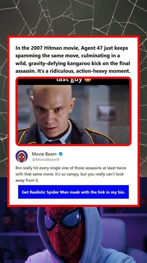 In the 2007 Hitman movie Agent 47 just keeps spamming the same move culminating in a wild gravity-de