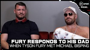 915K views · 9.8K reactions | "My dad's a conspiracy person!" Tyson Fury discusses his dad, John Fury's accusations of complacency, step-aside money for Deontay Wilder, Anthony Joshua, and Conor McGregor. He sat down with British former UFC champion, Michael Bisping, as he prepares to face Deontay Wilder for a third time 壘 | TNT Sports Football | Facebook