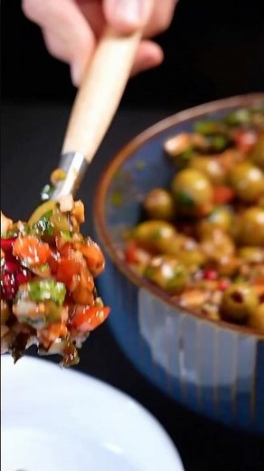 Fresh & Flavorful Olive Salad Recipe 🫒 | Easy Mediterranean Salad