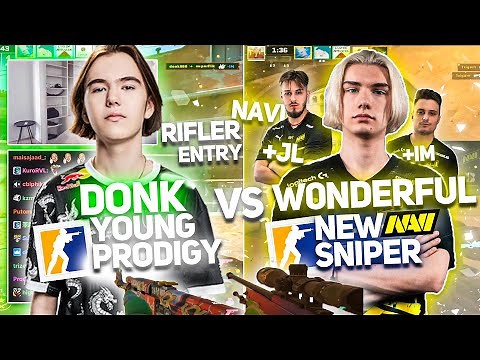 donk vs. w0nderful (LEGENDARY) + NAVI TRIO | both POVs + chat (CS2)