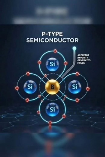 P-type and N-type Semiconductor#semiconductor #shorts #electronic #electro #facts #science