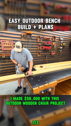 Easy Outdoor Bench Build Plans #DIY #wooddesign #woodworker #woodproject #diyprojects #wood #2x4 #fyp #woodworking #diyproject #2x4Projects | Luisacarla 628