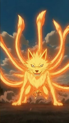 Naruto's power turns him into a giant fox